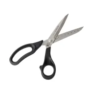 Foarfeca de croitorie de uz casnic si profesional din otel inoxidabil, cu rigla in cm gravata pe lama interioara, manere inegale, Premax, 28cm (11″)