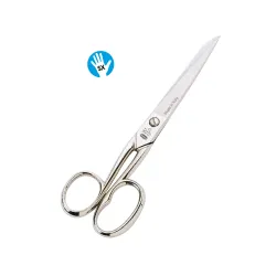 Foarfeca de cusaturi de uz casnic si profesional din otel carbon C50 nichelat, manere egale, pentru mana stanga, Premax, colectia Classica, 15cm (6")