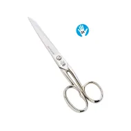 Foarfeca de cusaturi de uz casnic si profesional din otel carbon C50 nichelat, manere egale, pentru mana stanga, Premax, colectia Classica, 15cm (6")