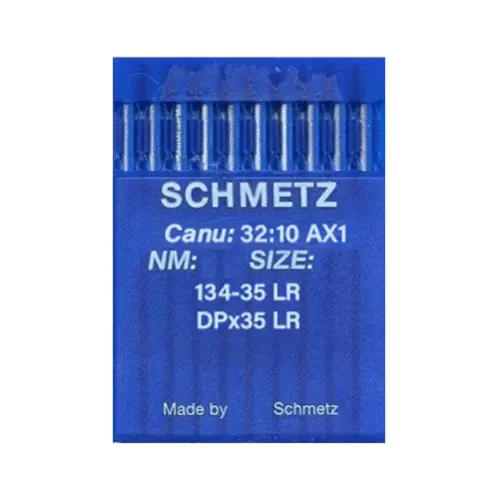 Set 10 ace de cusut pentru masini de cusut industriale, Schmetz, pentru piele, varf lance - LR