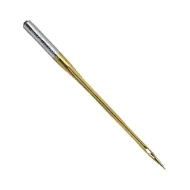 Set 10 ace de cusut cu butuc normal pentru masini de cusut industriale simple, placat cu titan, Schmetz, varf regular - R