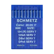 Set 10 ace de cusut cu butuc normal pentru masini de cusut industriale simple, Schmetz, varf regular - R