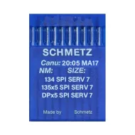 Set 10 ace de cusut cu butuc normal pentru masini de cusut industriale simple, Schmetz, varf ascutit - SPI