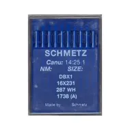 Set 10 ace de cusut cu butuc subtire pentru masini de cusut industriale simple, Schmetz, varf regular - R